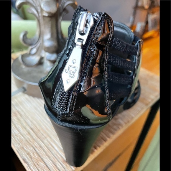 Donald J. Pliner Black Wedge Sandals - Picture 6 of 6